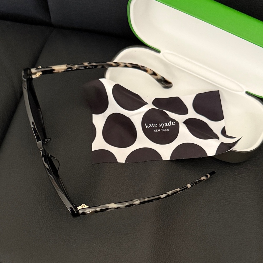 Kate Spade Black and Cream Patterned Sunglasses NEW